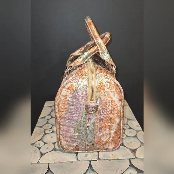 Brahmin Stacy Satchel Truffle Python EUC - Picture 3 of 8